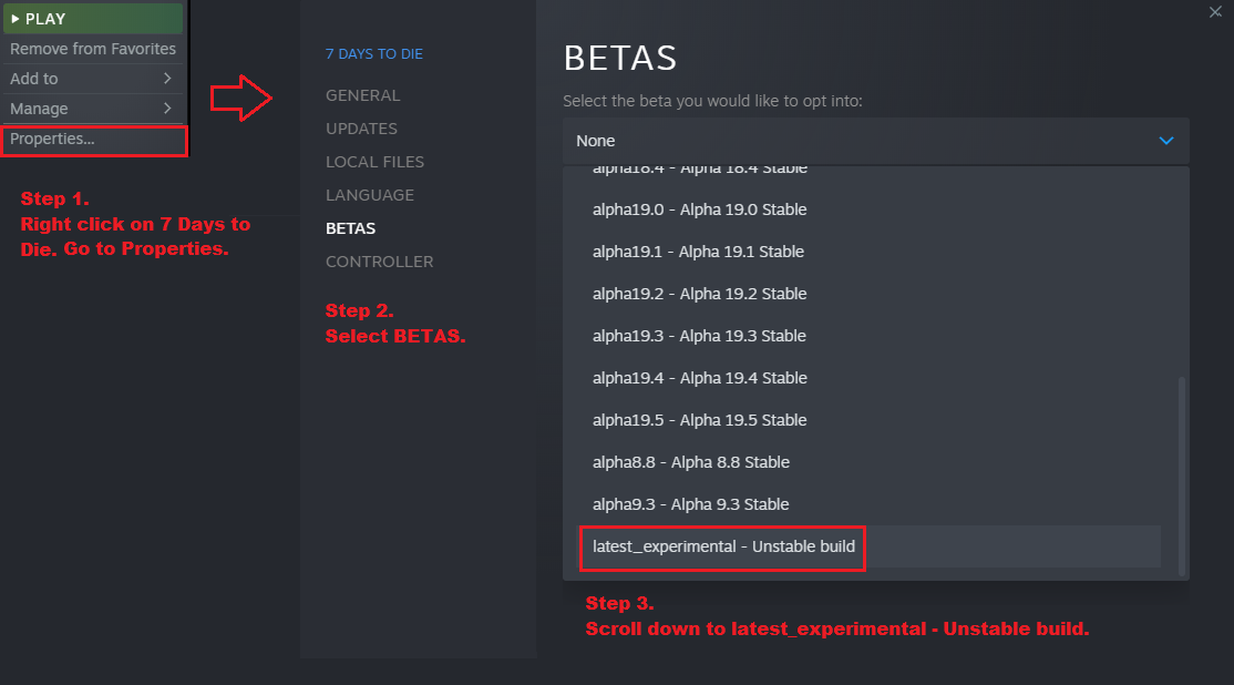 Steam betas: latest_experimental